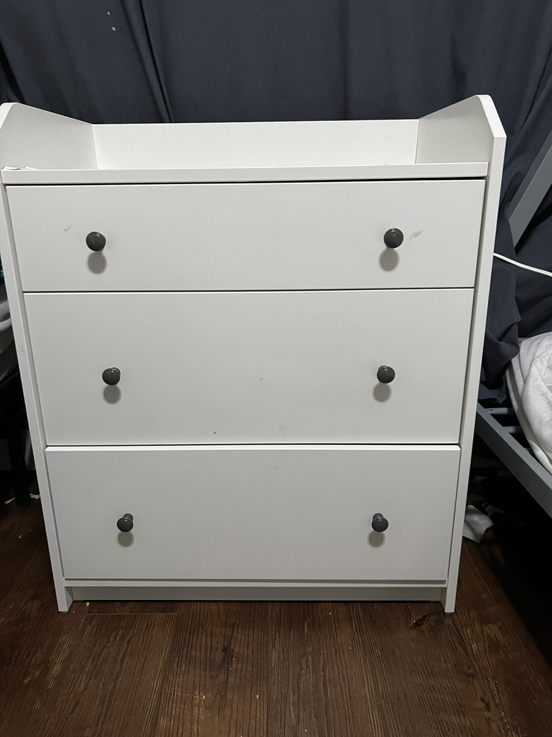 White 3-Drawer Dresser - photo 2