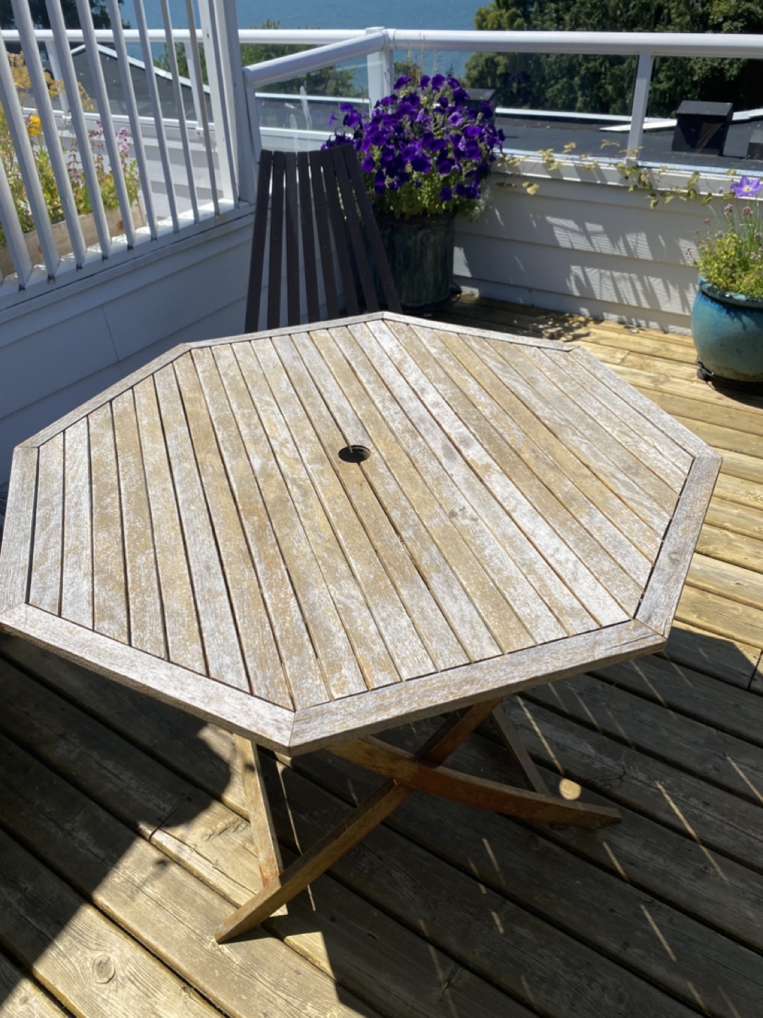 Octagon Wooden Folding Table