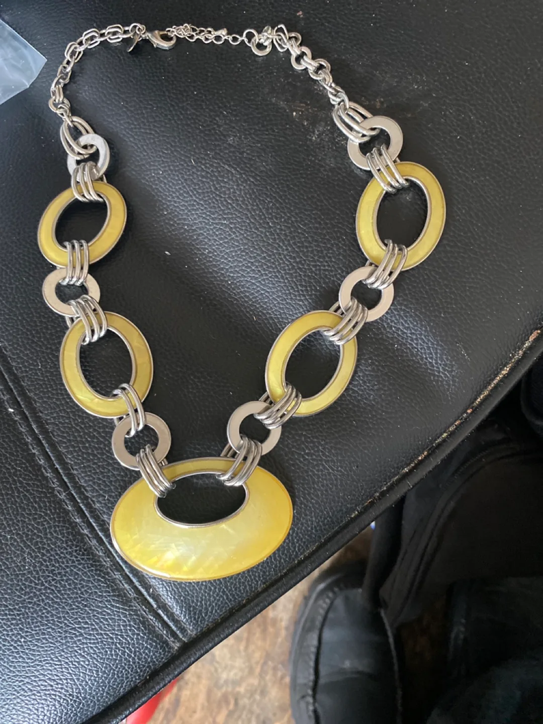 Lia Sophia Yellow & Silver Necklace thumbnail