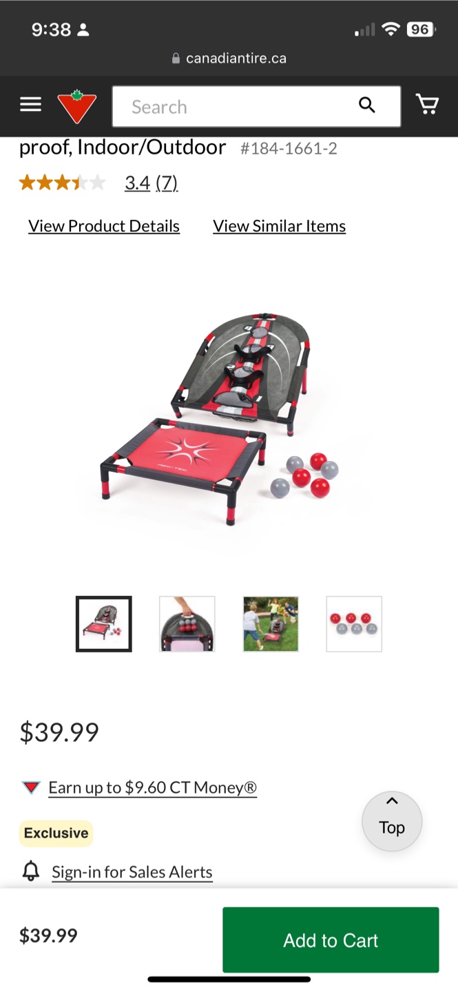Rec-Tek Ring Toss & Spring Fling Rebound ball
