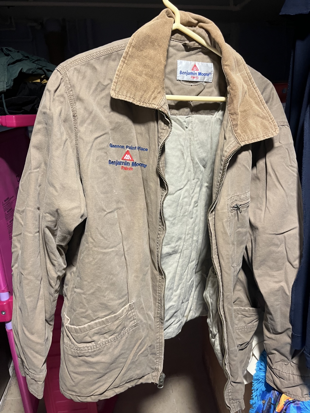 Gleason paint place beige jacket