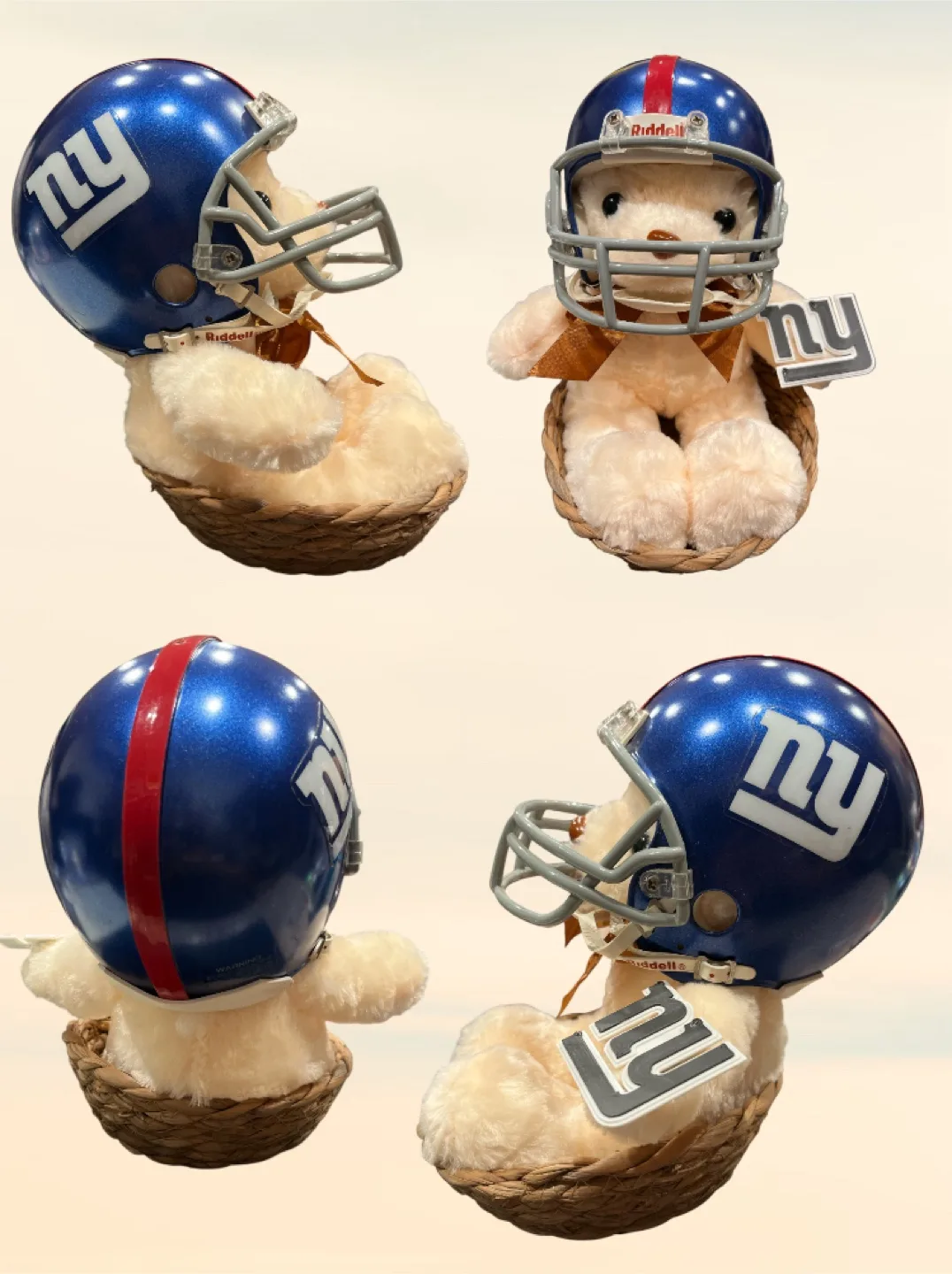 New York Giants Teddy Bear with Helmet and Trading Cards image indicator(2)