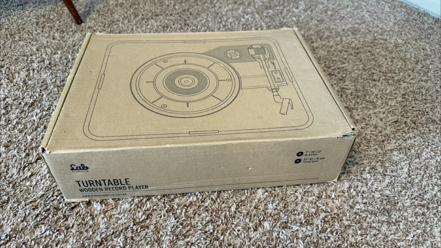 New Dimension Plus Lab Wooden Record Player thumbnail