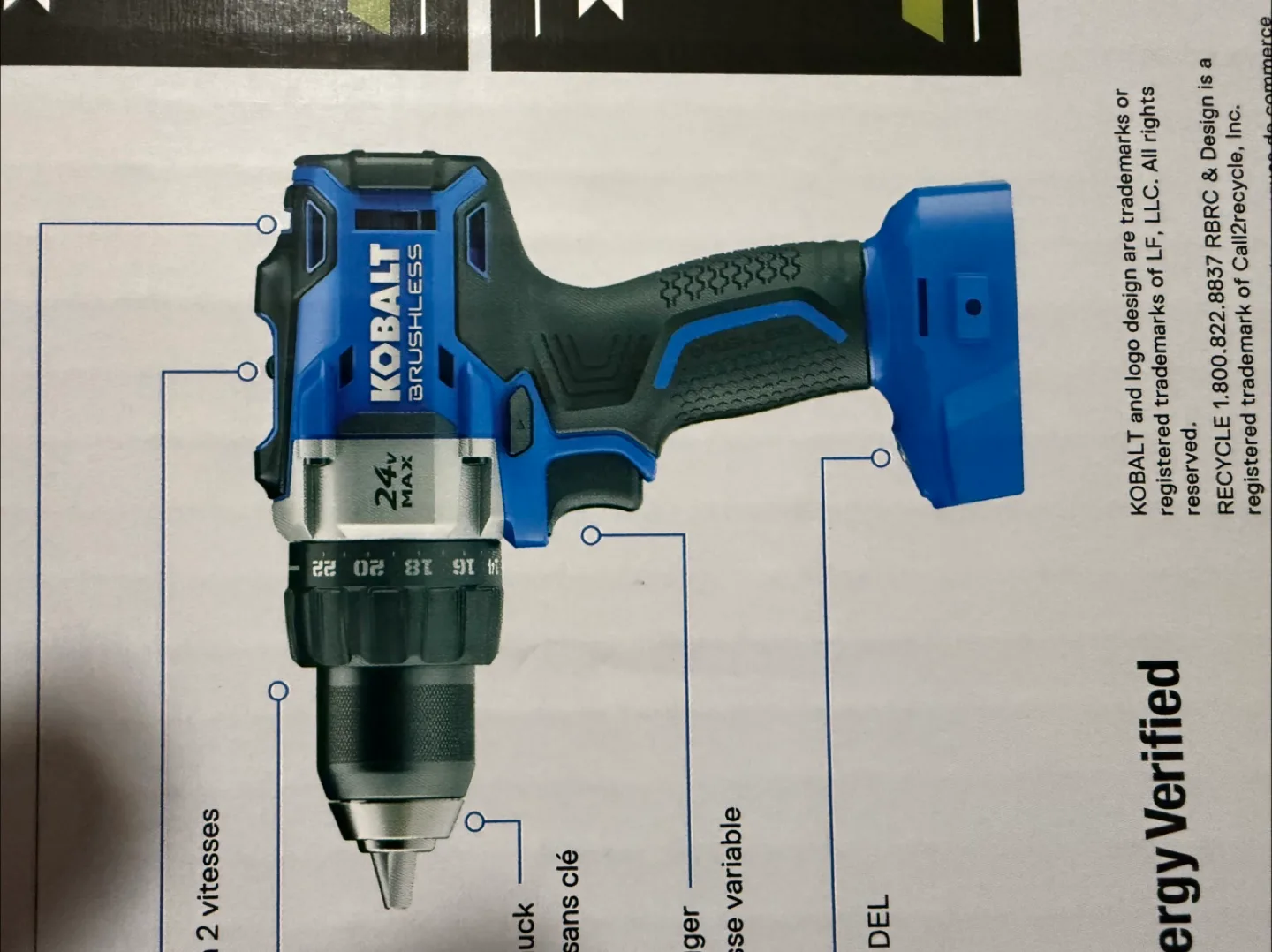 Kobalt 24V MAX Brushless 2-Tool Combo Kit - NEW thumbnail