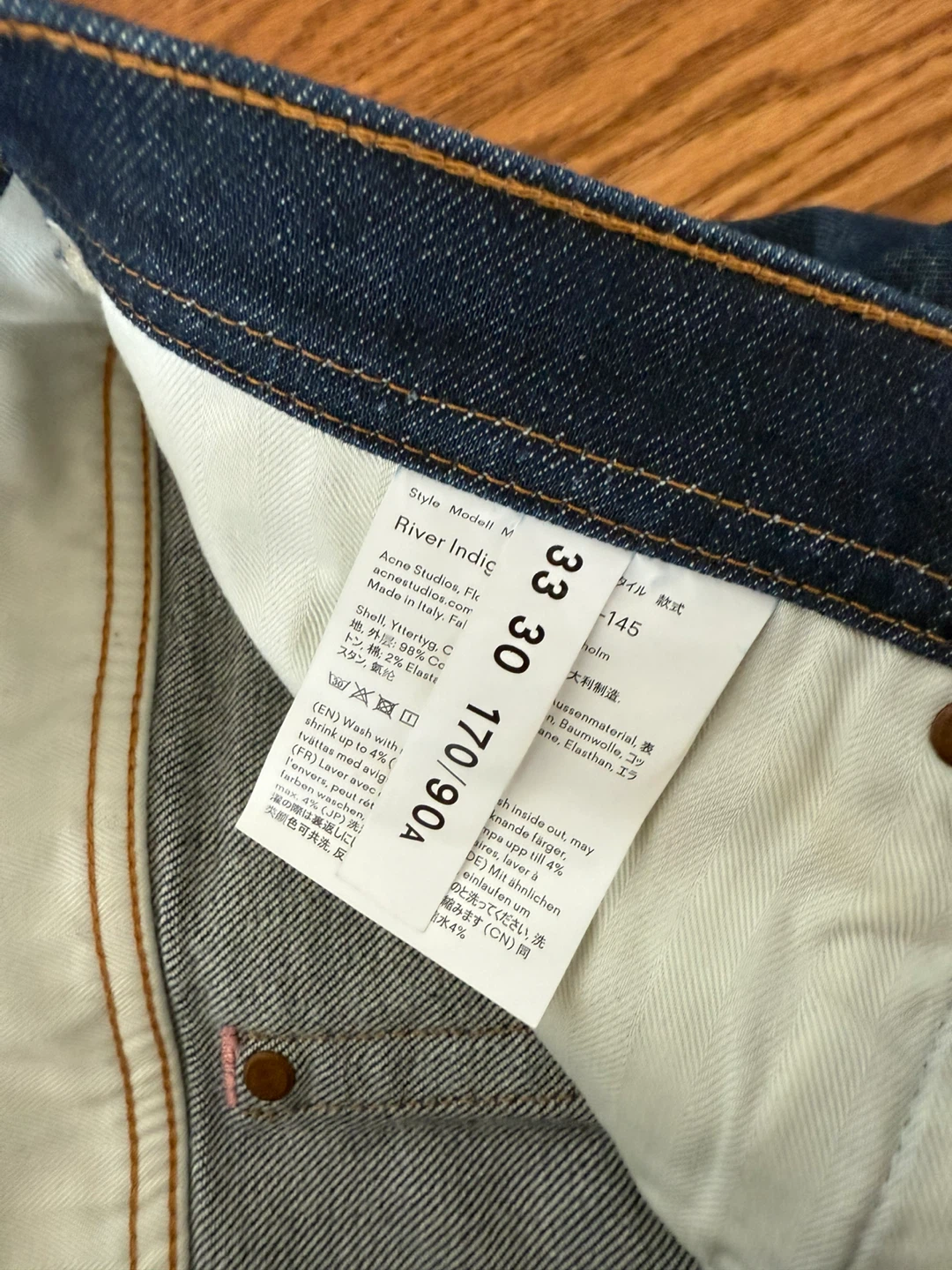 Acne Studios River Indigo Jeans Size 33/30 - photo 4