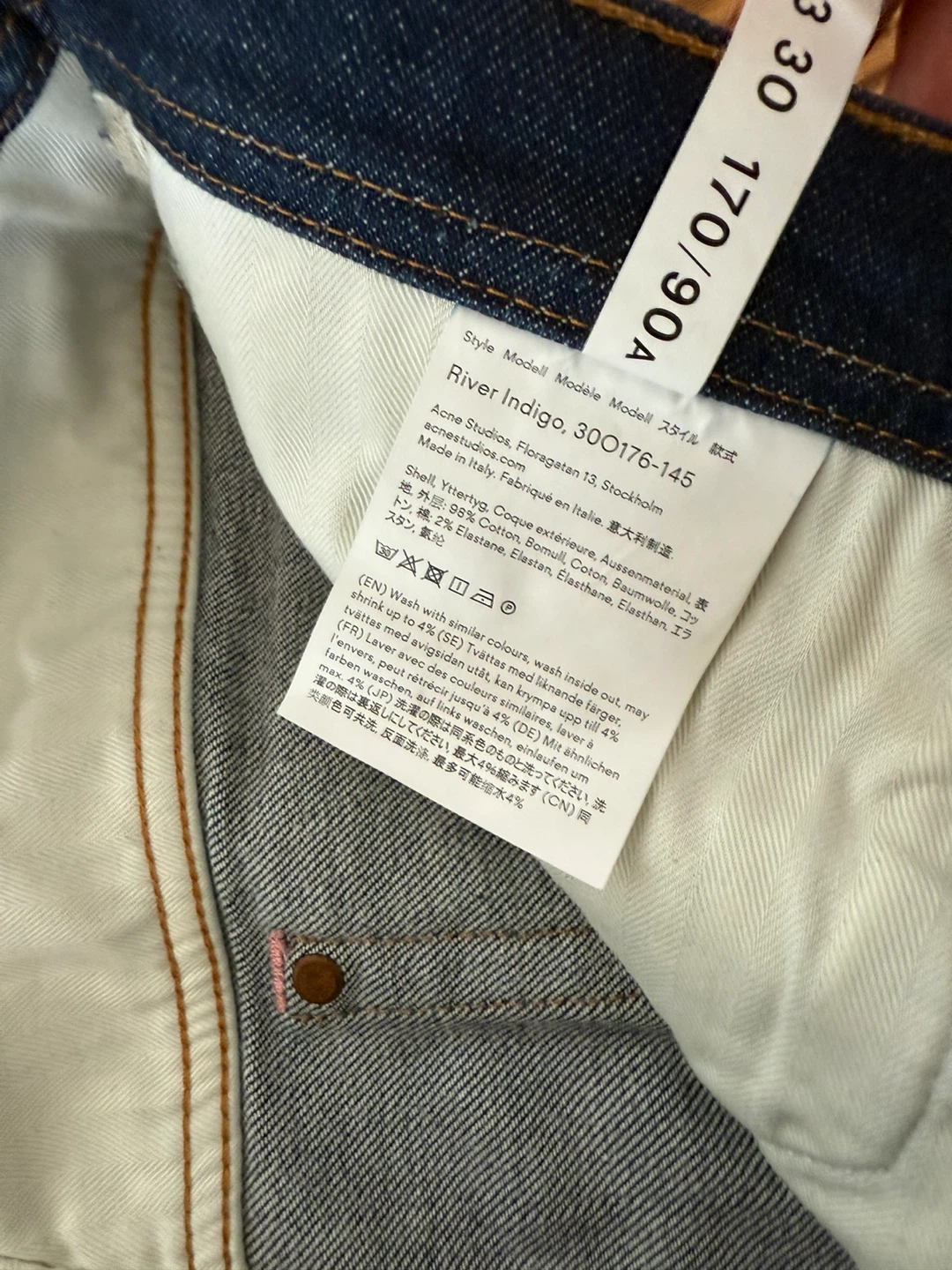Acne Studios River Indigo Jeans Size 33/30 - photo 3
