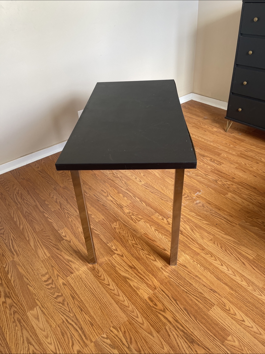 Black Desk with Chrome Legs - photo 2
