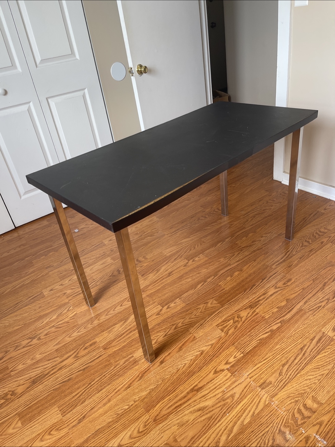 Black Desk with Chrome Legs - photo 3