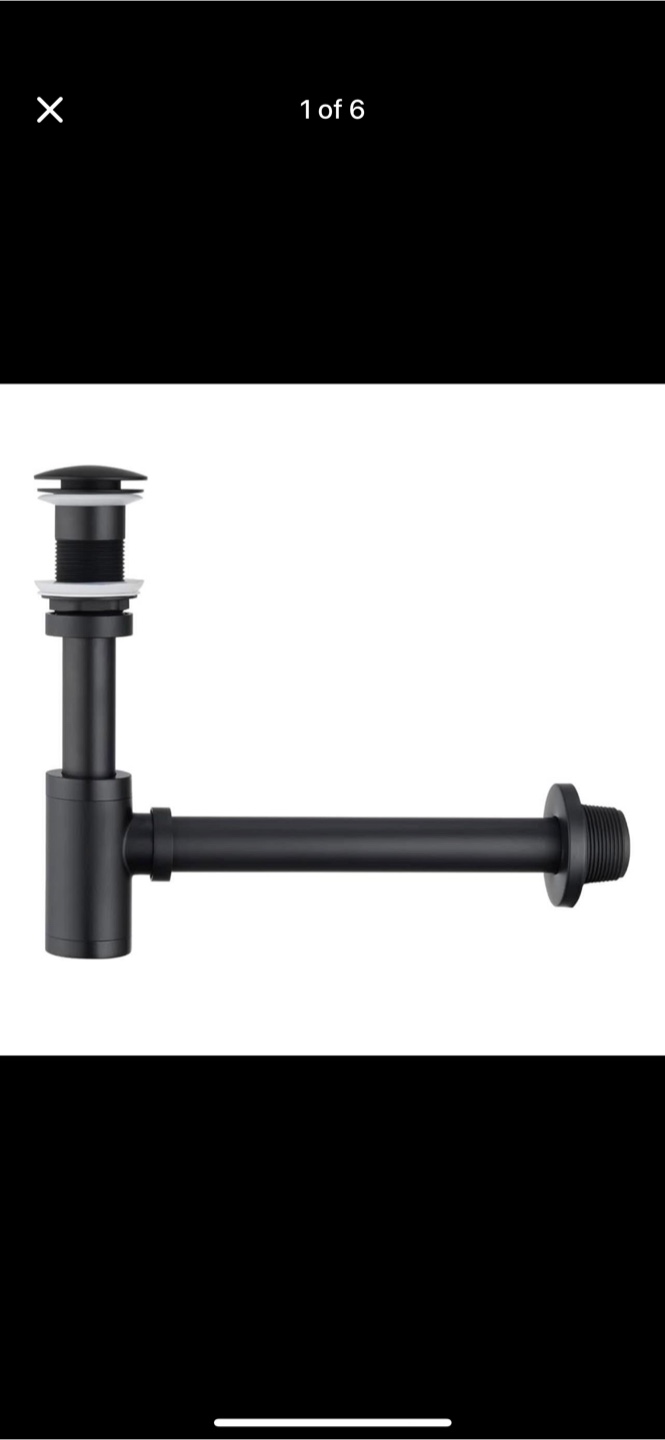 Matte Black Bathroom Sink Drain Kit - New