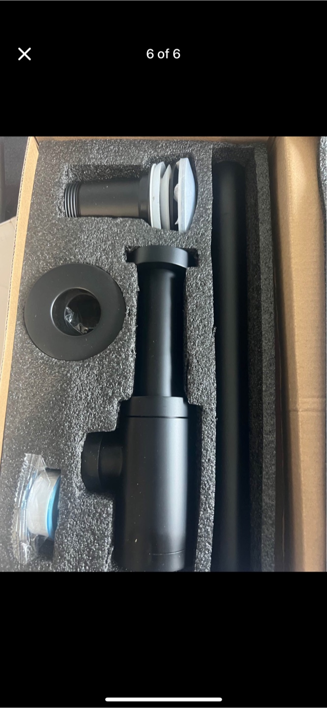 Matte Black Bathroom Sink Drain Kit - New - photo 2