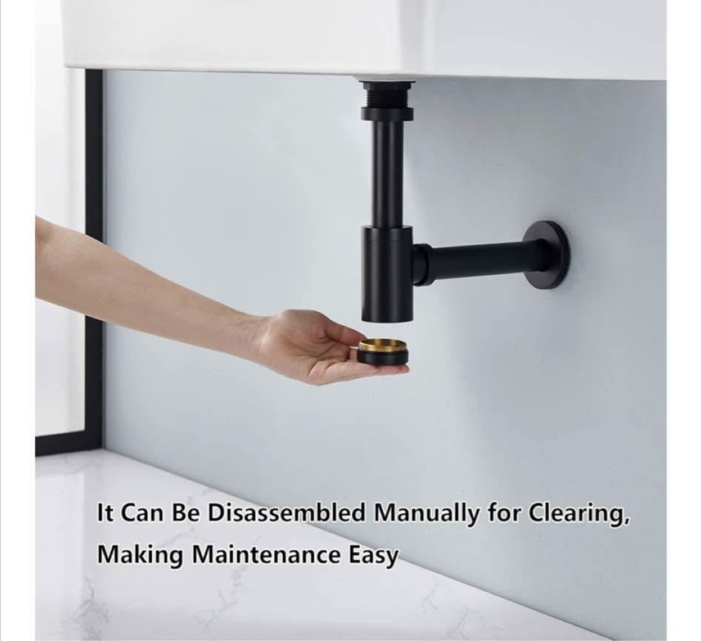 Matte Black Bathroom Sink Drain Kit - New - photo 4