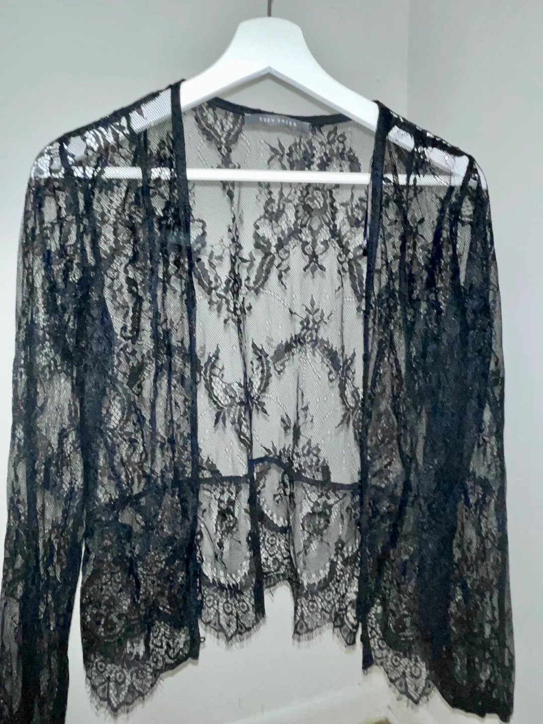 Suzy Shier Black Lace Top Size S/M image indicator(2)