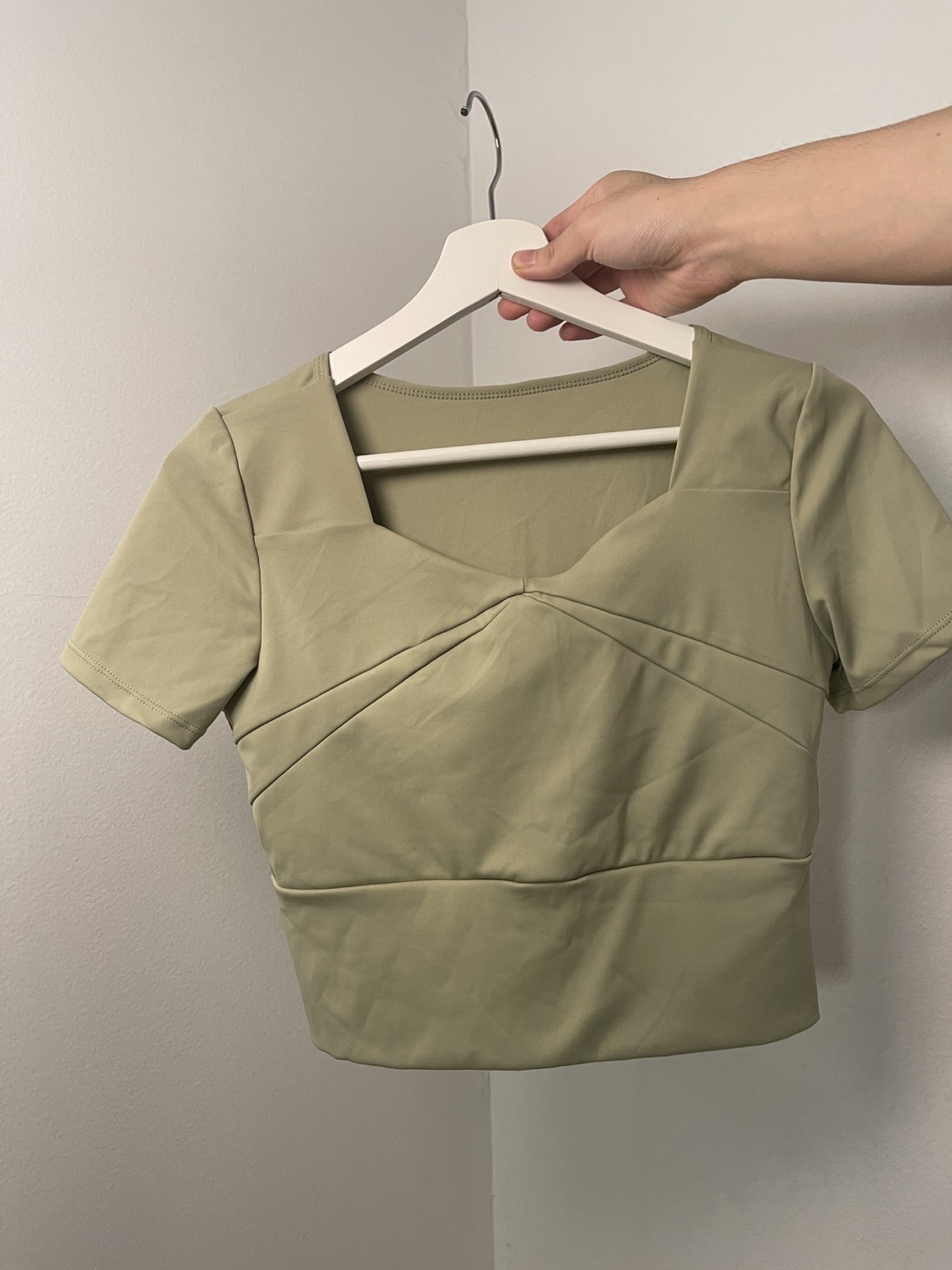 Green Cropped Top - Size Small