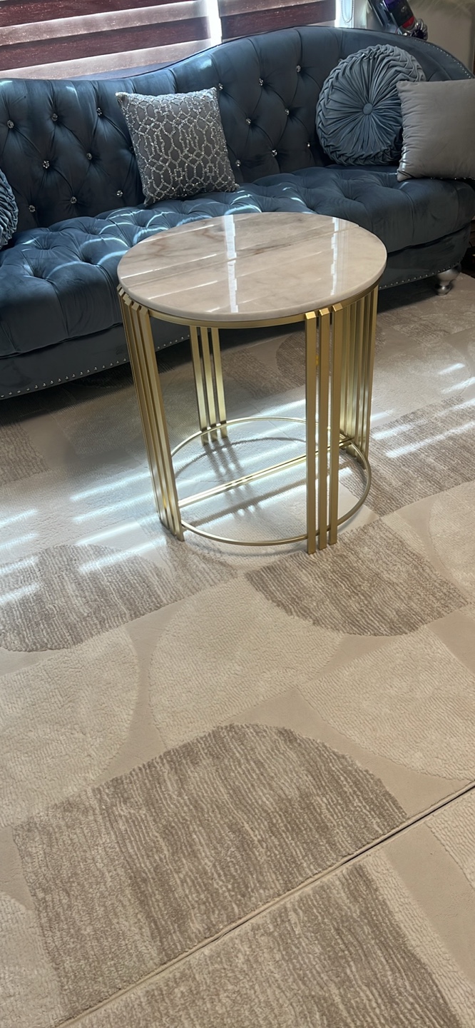 Round Marble Top Side Table