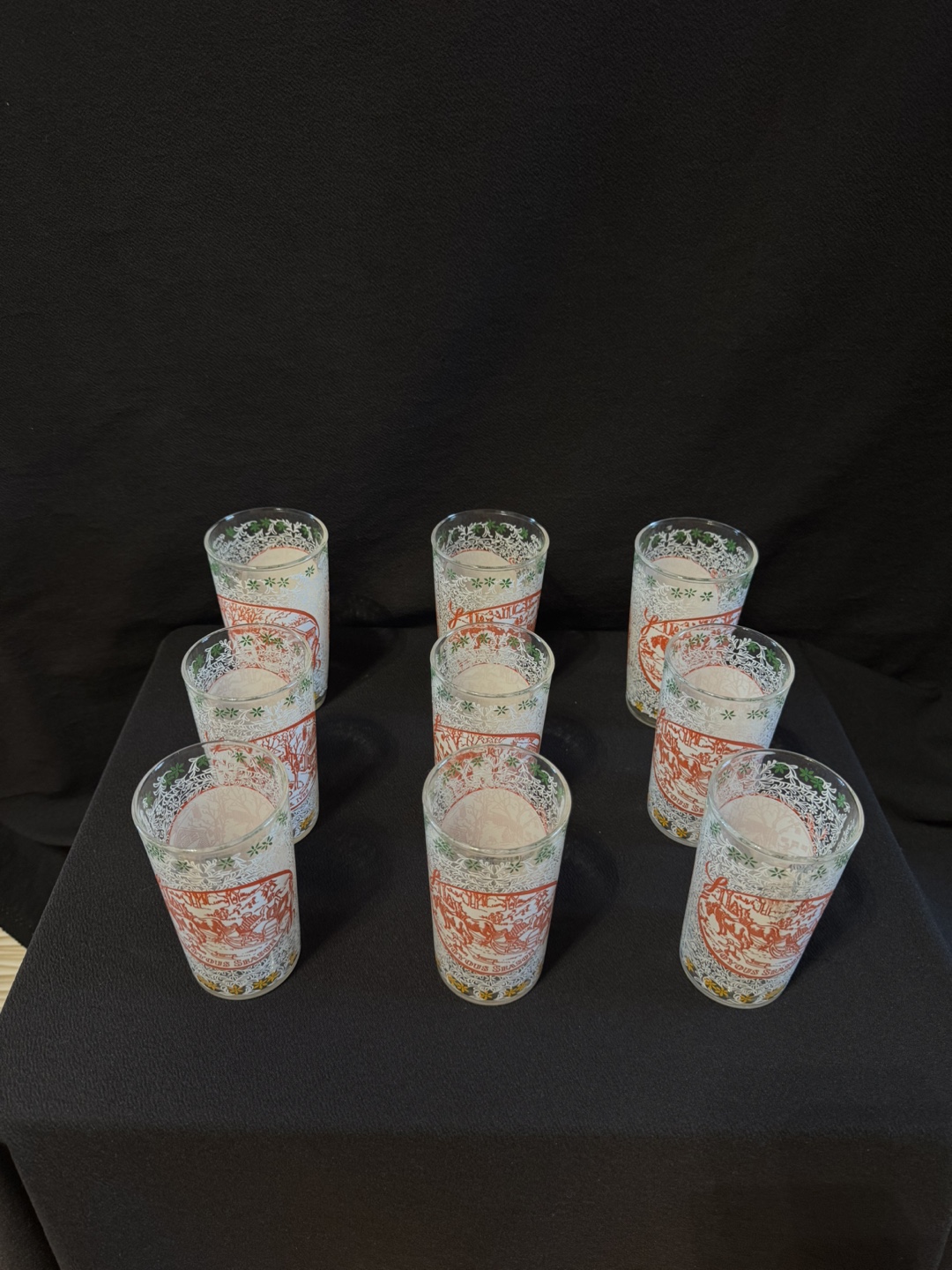 Vintage Hazel Atlas Christmas Glasses (Set of 9) - photo 2