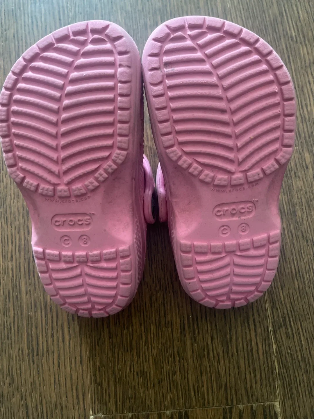 Pre Owned Kids Crocs Pink Clogs - Size C 8 image indicator(3)