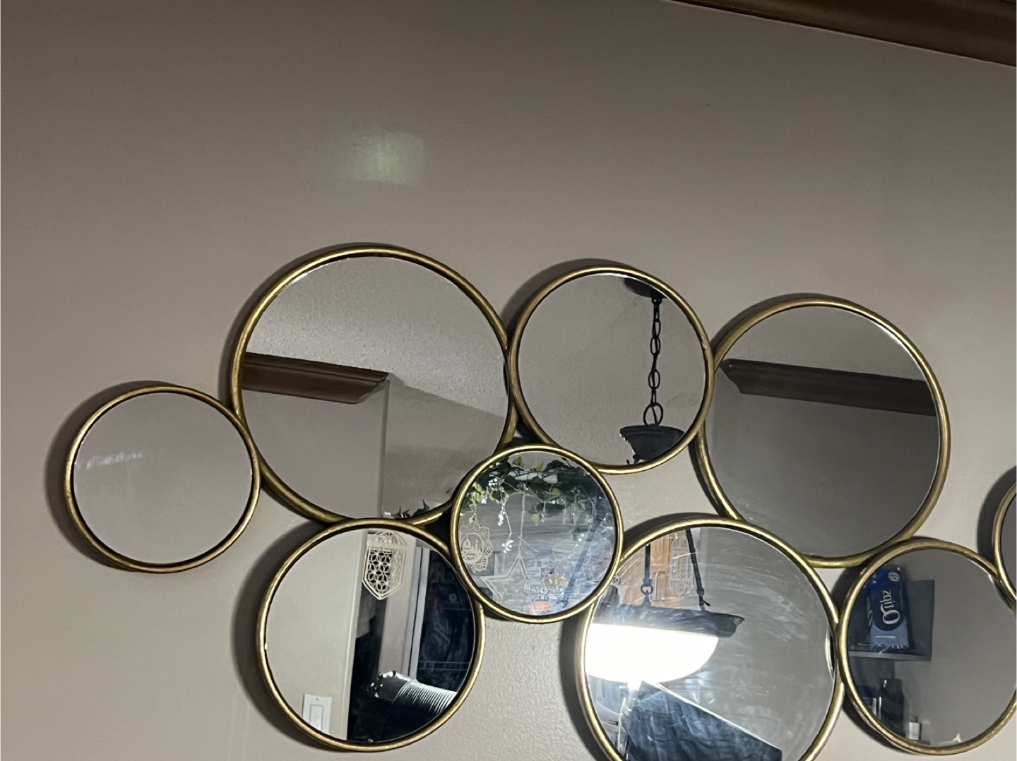 Gold Round Wall Mirror Decor
