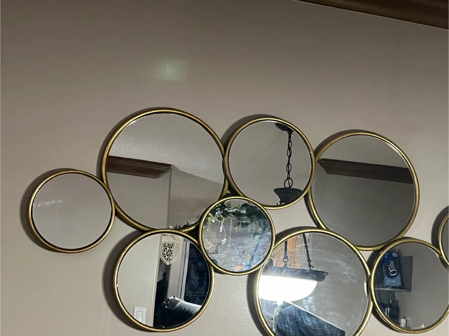 Gold Round Wall Mirror Decor thumbnail