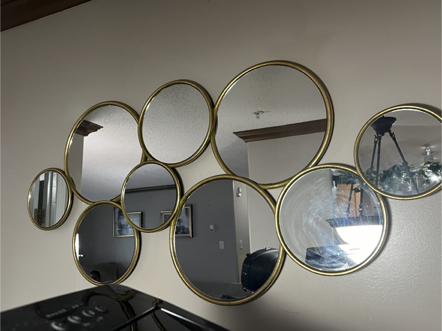 Gold Round Wall Mirror Decor - photo 3