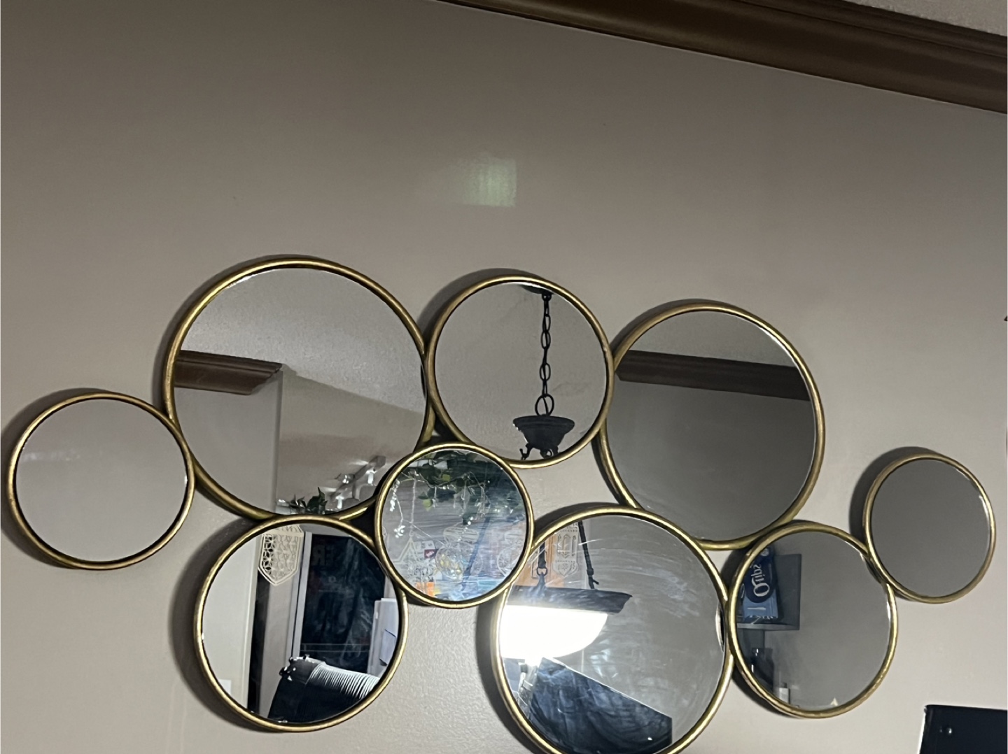Gold Round Wall Mirror Decor - photo 2