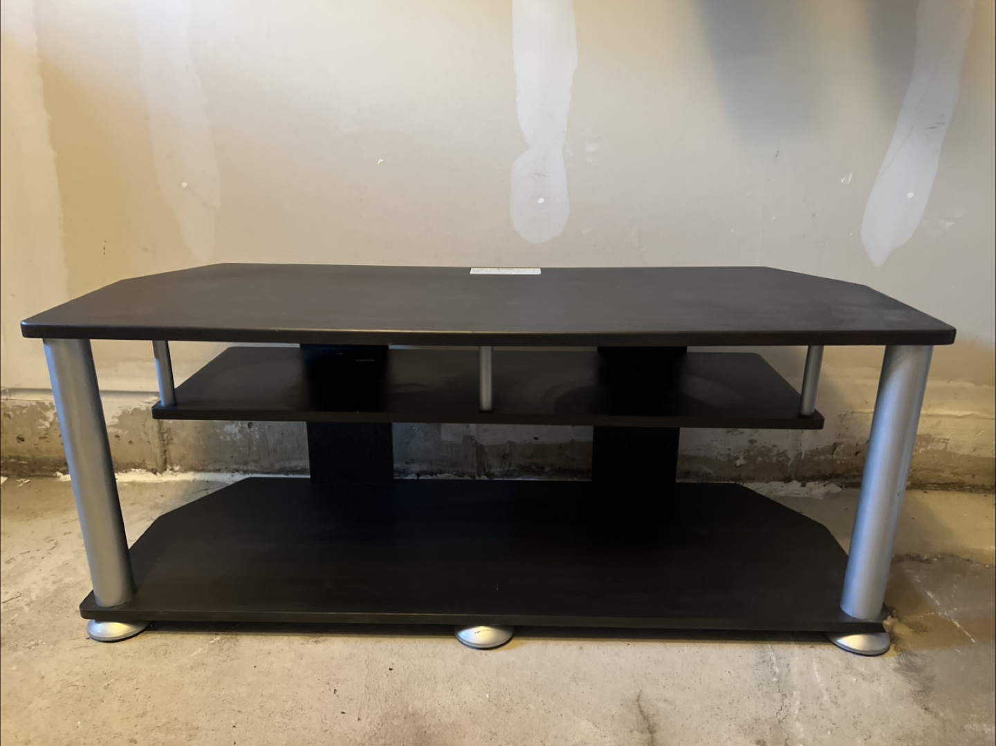 Black TV Stand with Shelves - photo 5