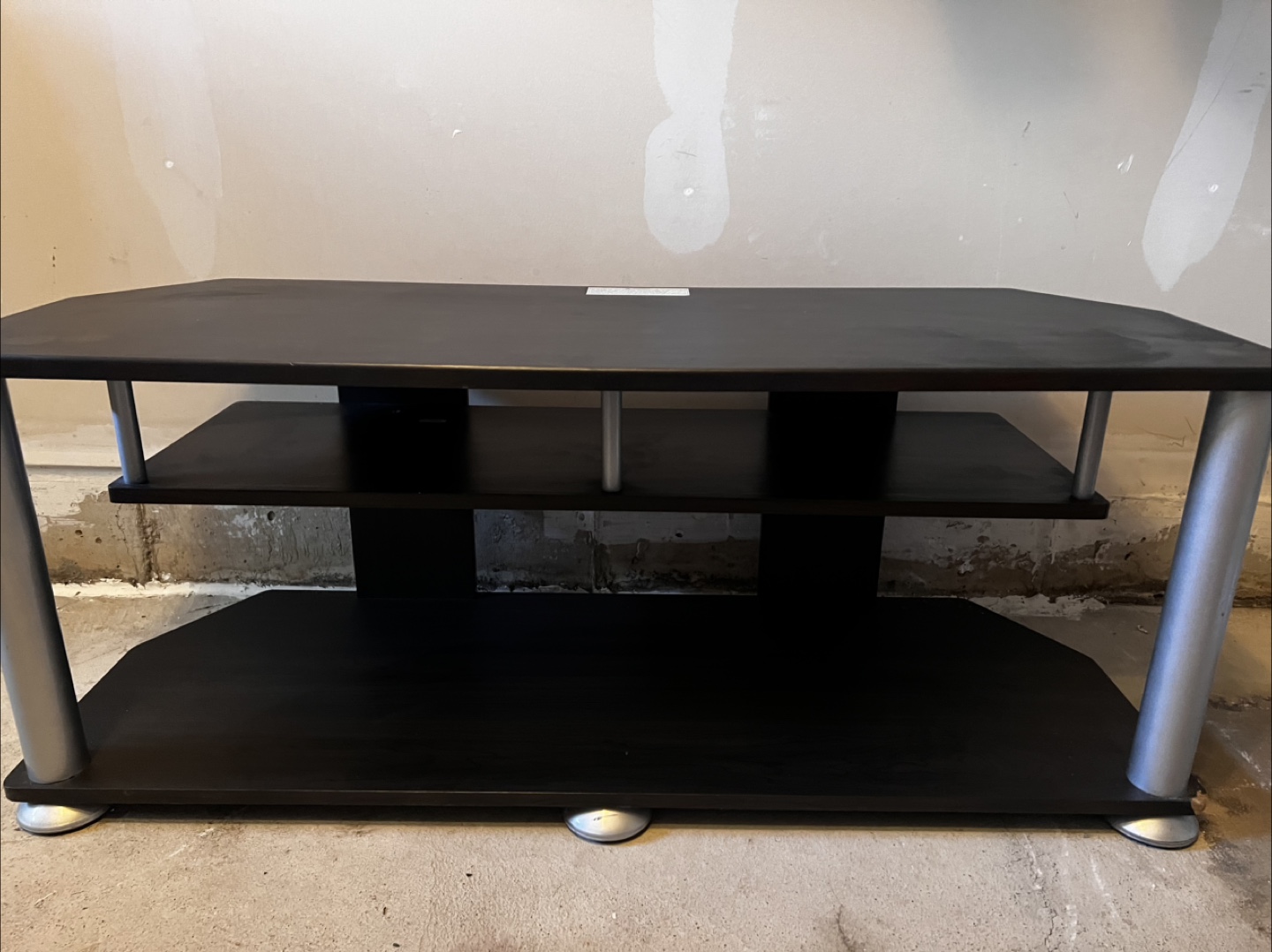 Black TV Stand with Shelves - photo 2