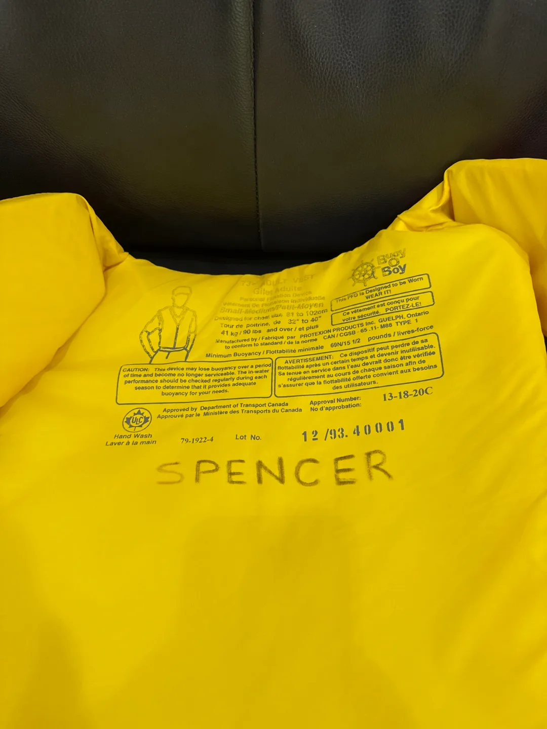 Buoy O Boy Adult Life Jacket - Orange image indicator(2)