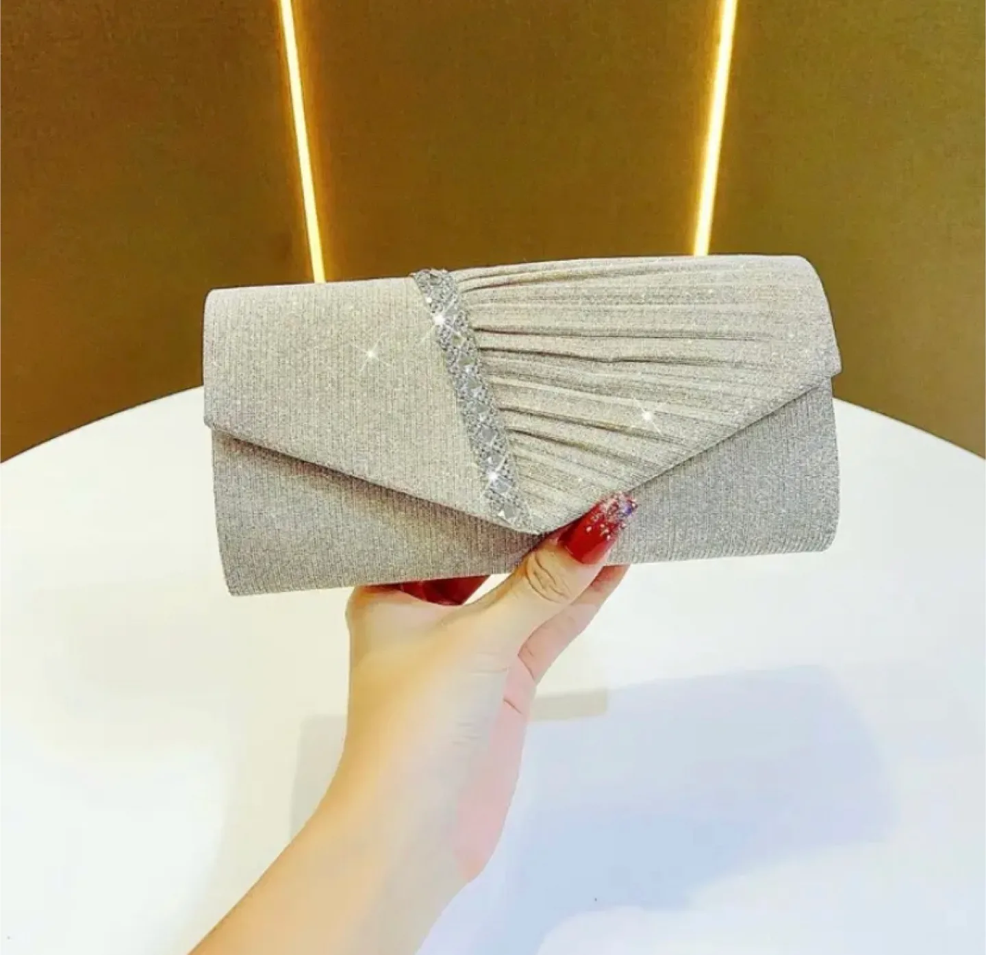 Silver Evening Clutch Bag image indicator(5)
