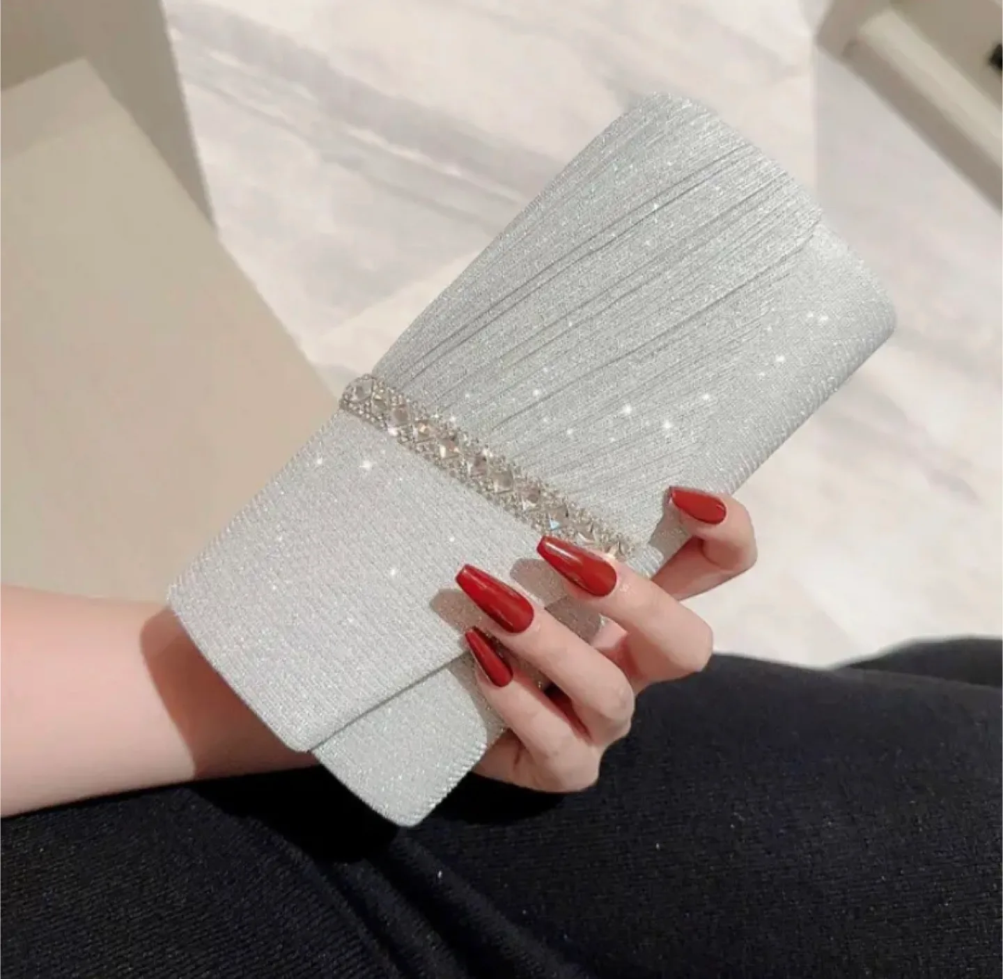 Silver Evening Clutch Bag image indicator(4)