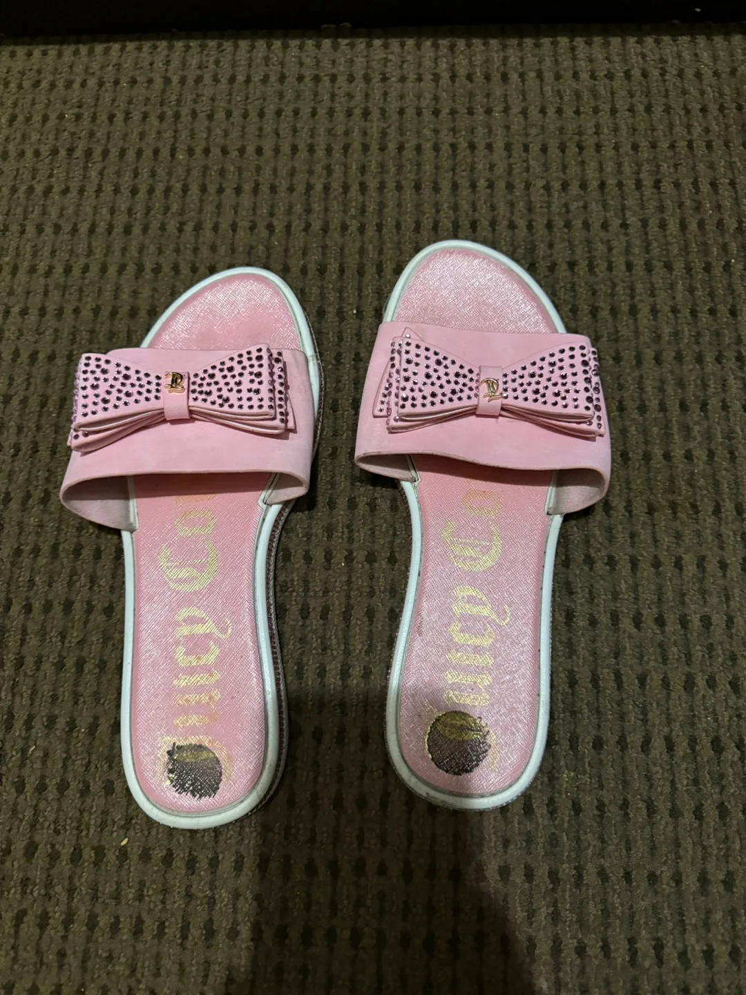 Juicy Couture Pink Slides with Bow thumbnail