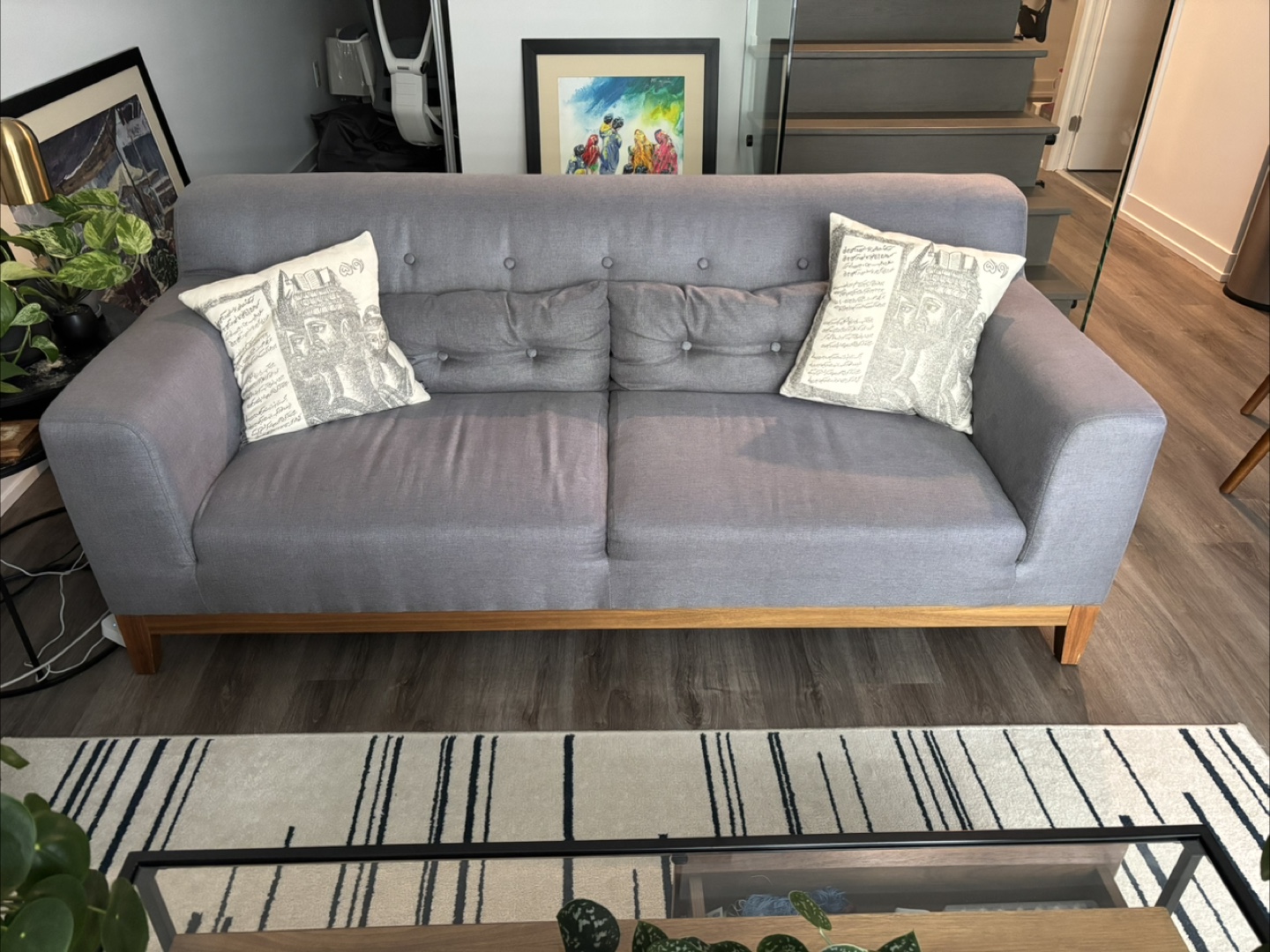 Grey Two-Seater Sofa - photo 2
