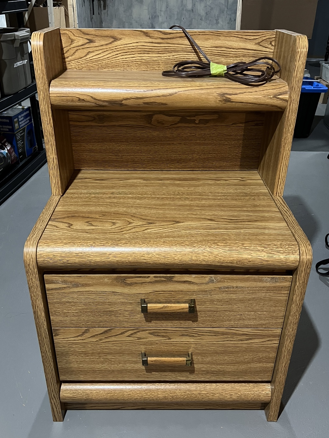Palliser Wood Nightstand with Night Light