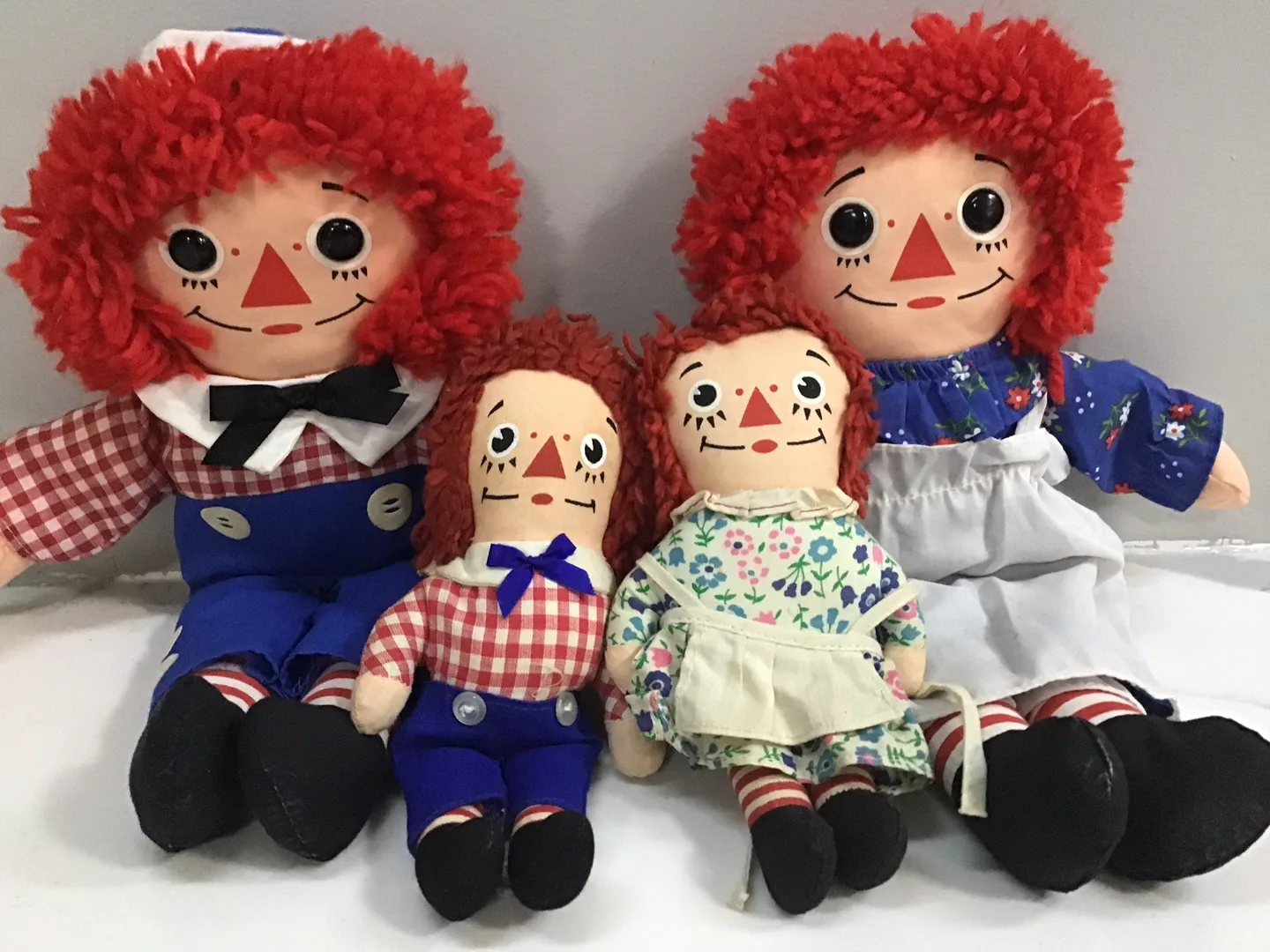 Raggedy Ann and Andy Dolls - Set of 4 thumbnail
