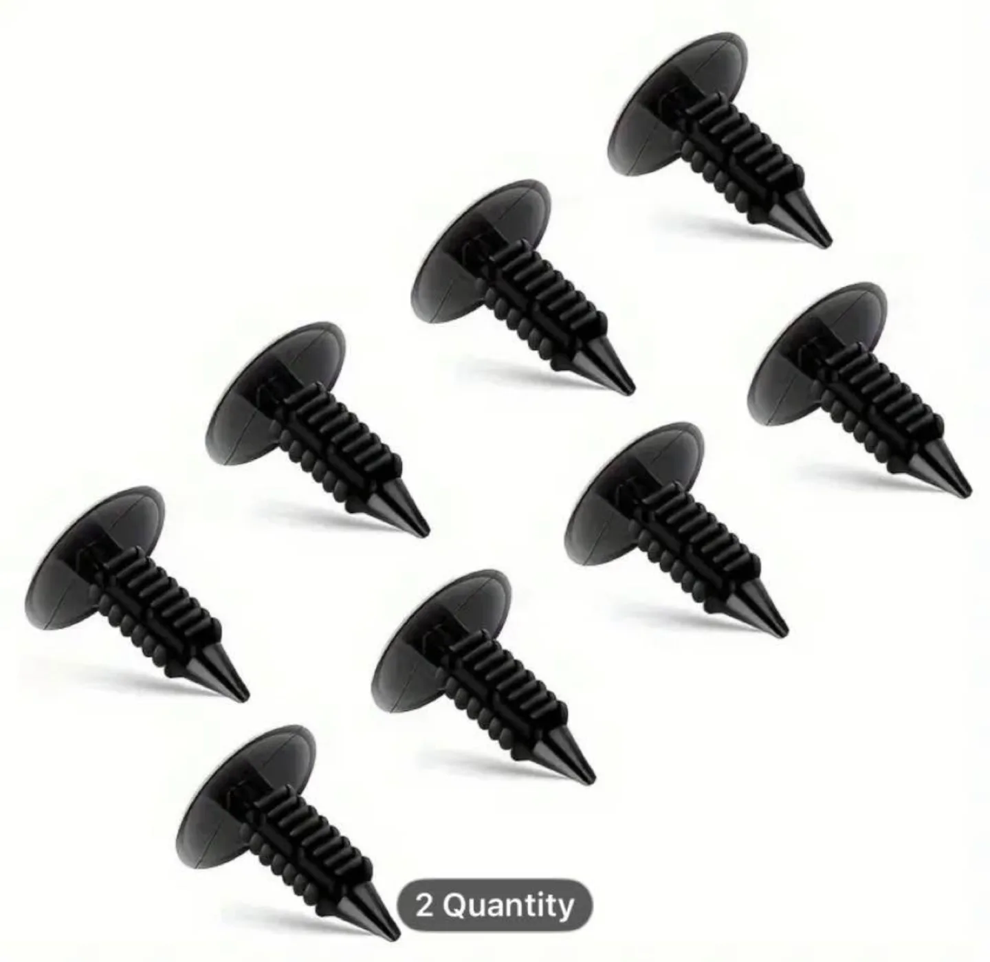 Black Plastic Rivets - 100pcs image indicator(3)