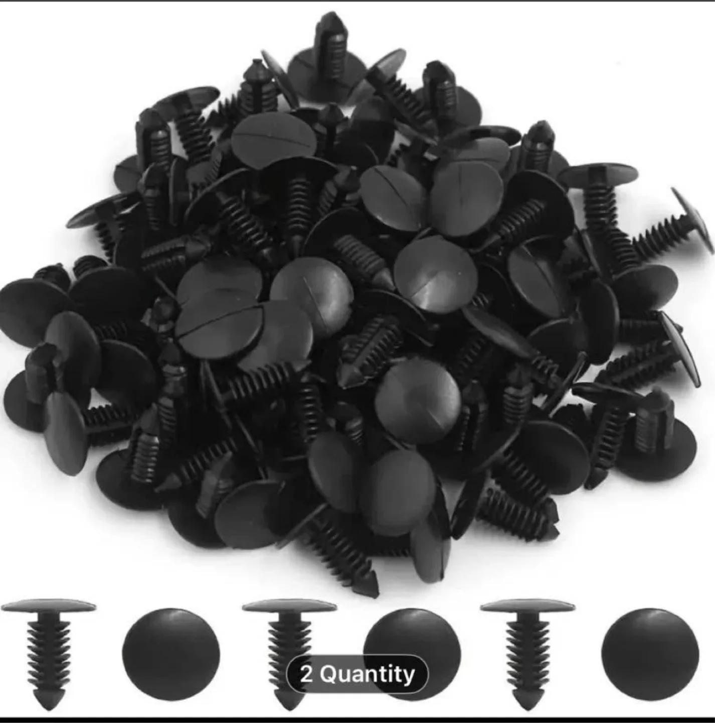 Black Plastic Rivets - 100pcs image indicator(7)