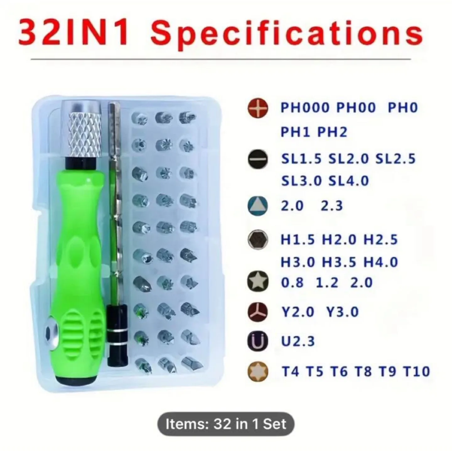 32 in 1 Multi-Function Screwdriver Set image indicator(4)