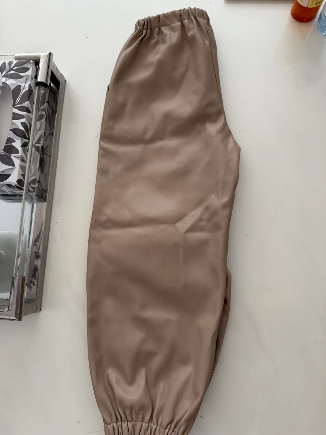 Zara Faux Leather Joggers - Size 9 image indicator(4)