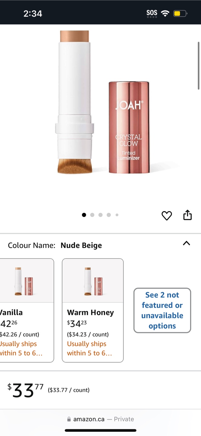 JOAH Crystal Glow Tinted Luminizer Stick - Cream Ivory - photo 2