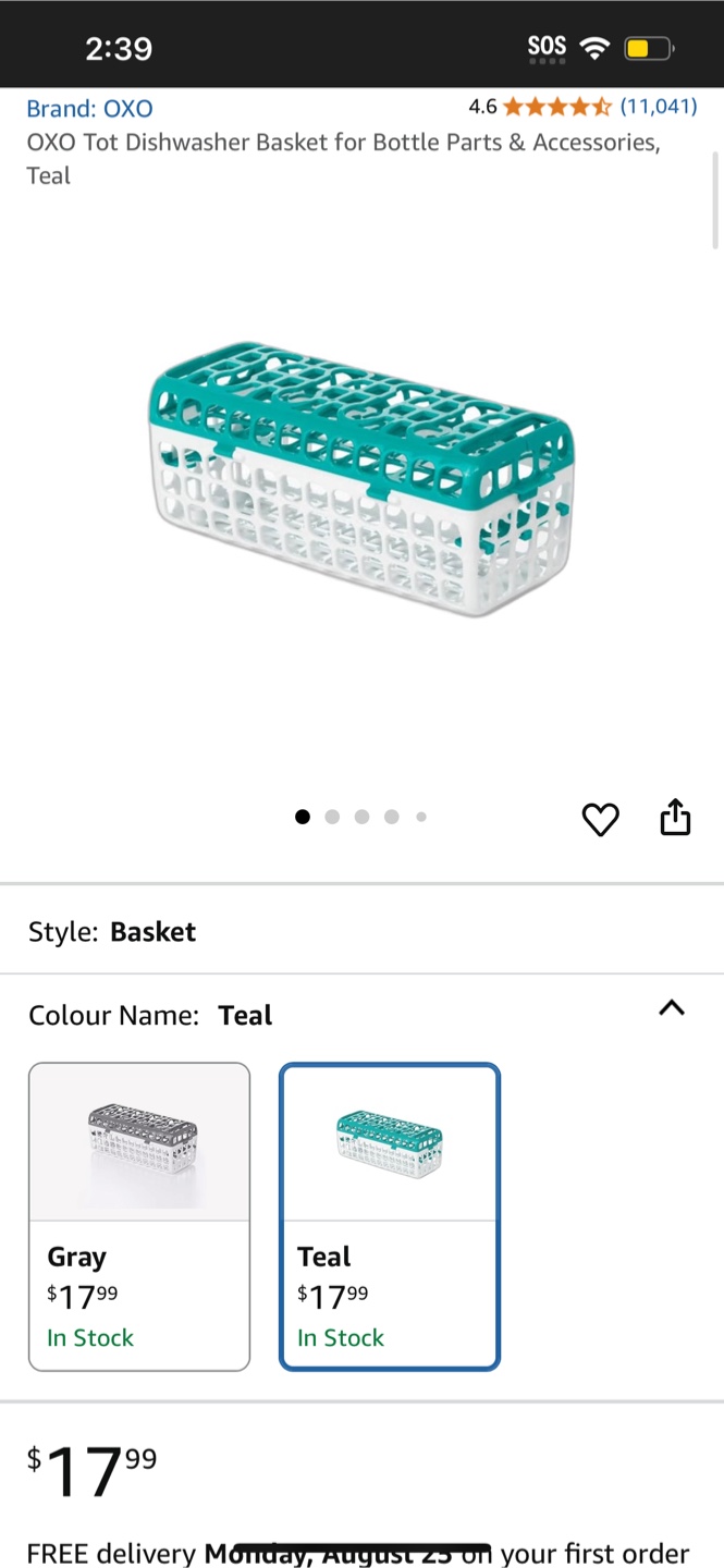 OXO Tot Dishwasher Basket - Teal - photo 2
