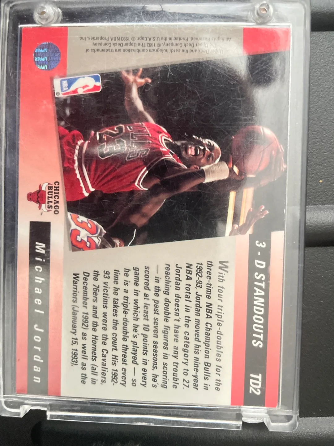 Michael Jordan Upper Deck 3-D Standouts Card image indicator(2)