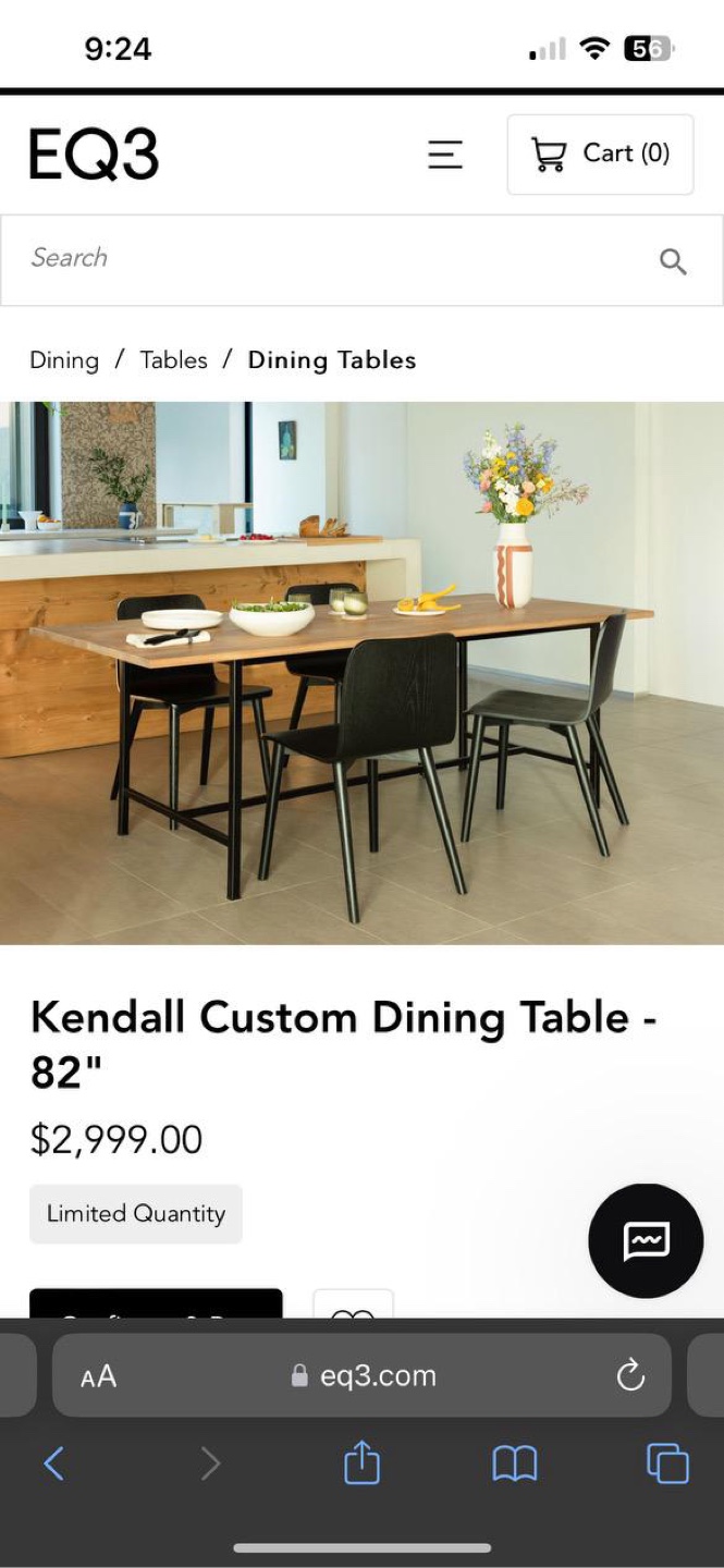 EQ3 Wood Dining Table with Dining Bench🪵 - photo 2
