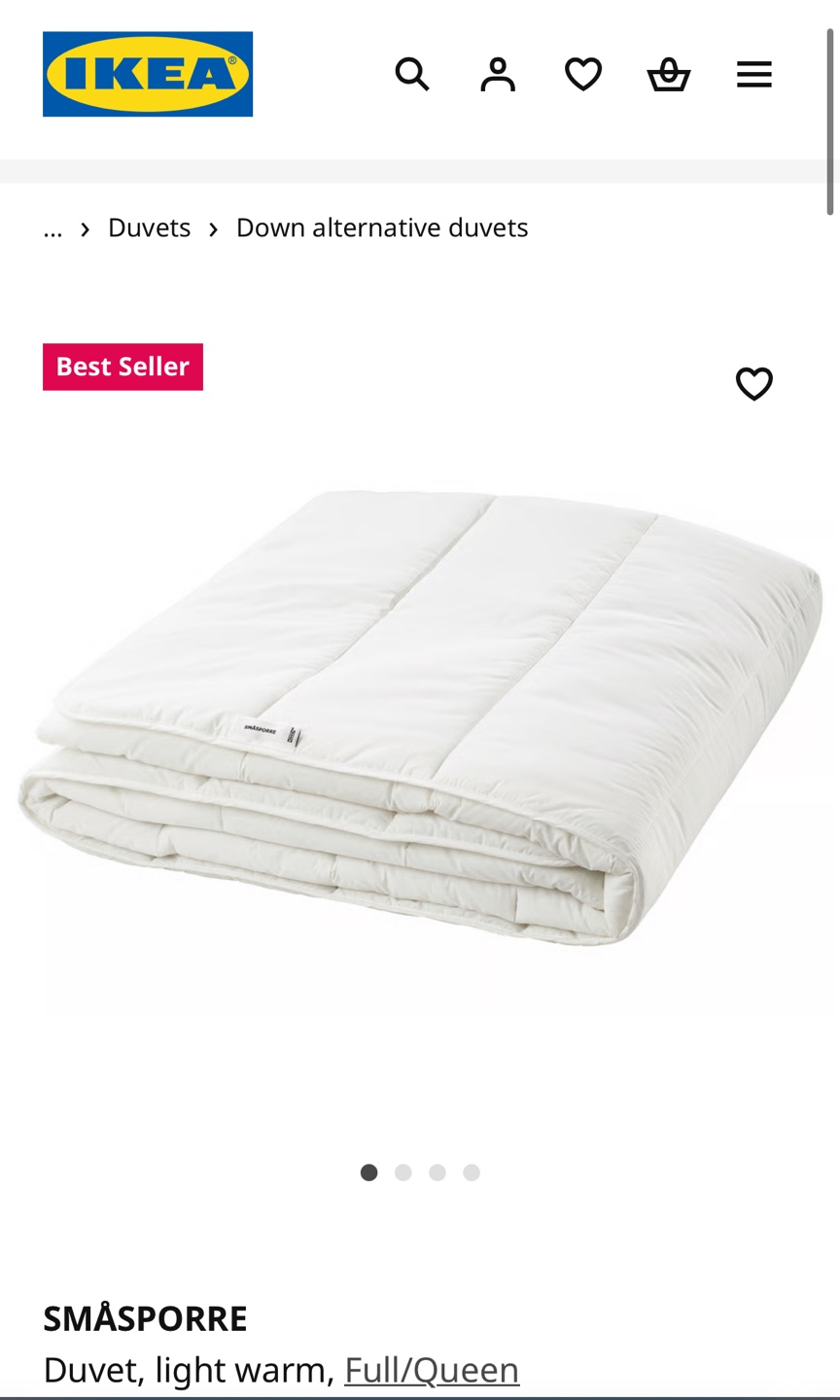 IKEA SMÅSPORRE Duvet - Full/Queen