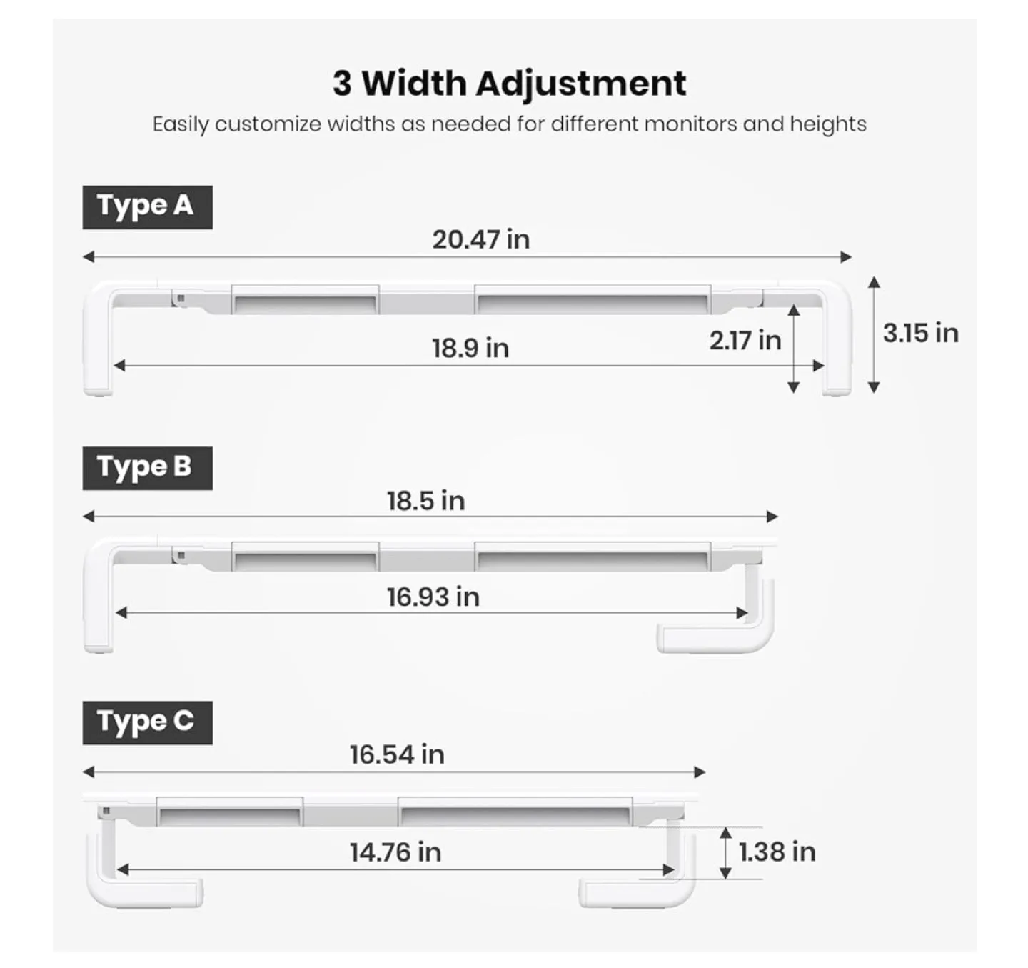 Klearlook Monitor Stand Riser - White image indicator(4)