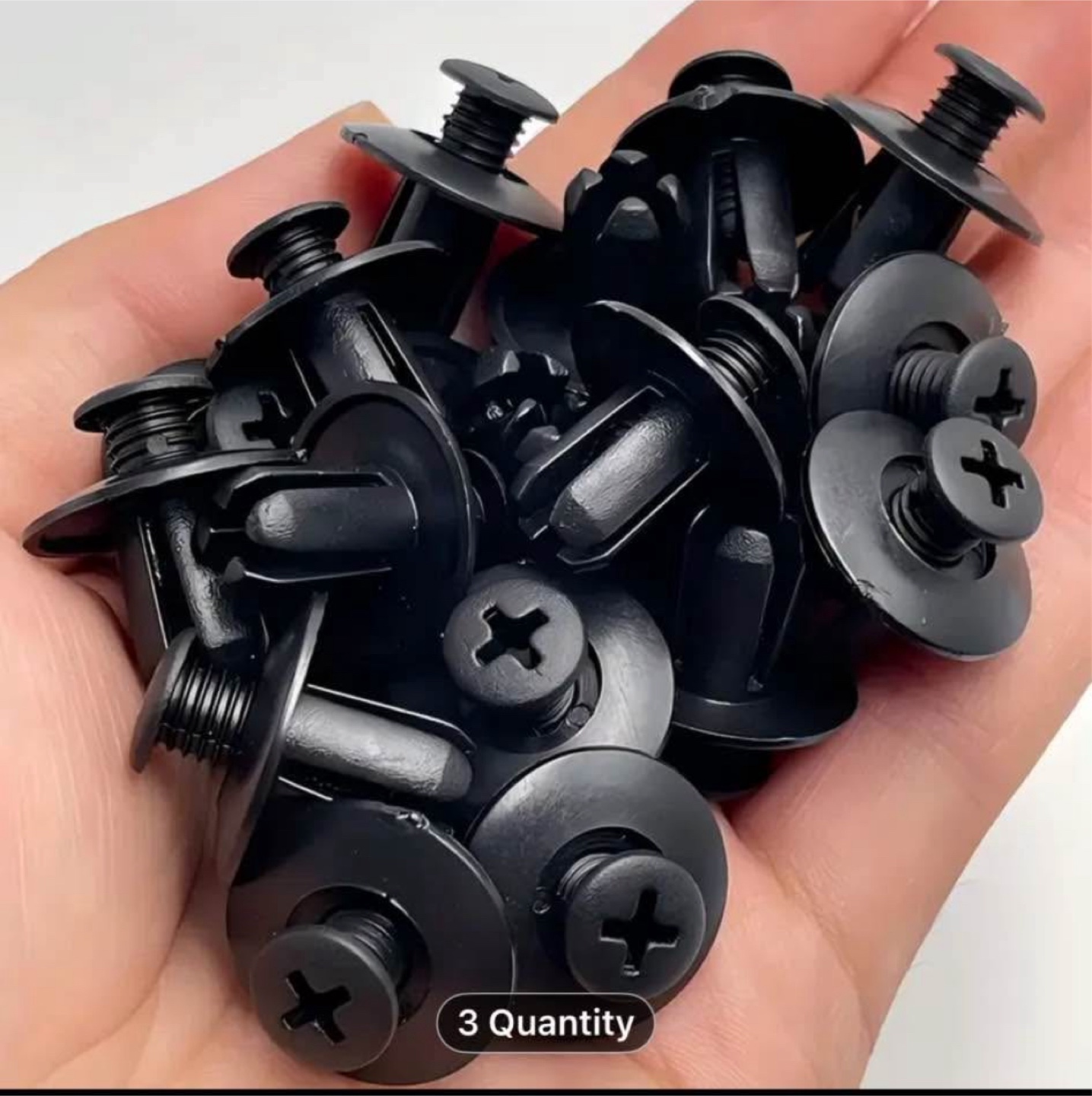 100pcs Black Plastic Rivets - Wall Mount Easy Install - photo 2