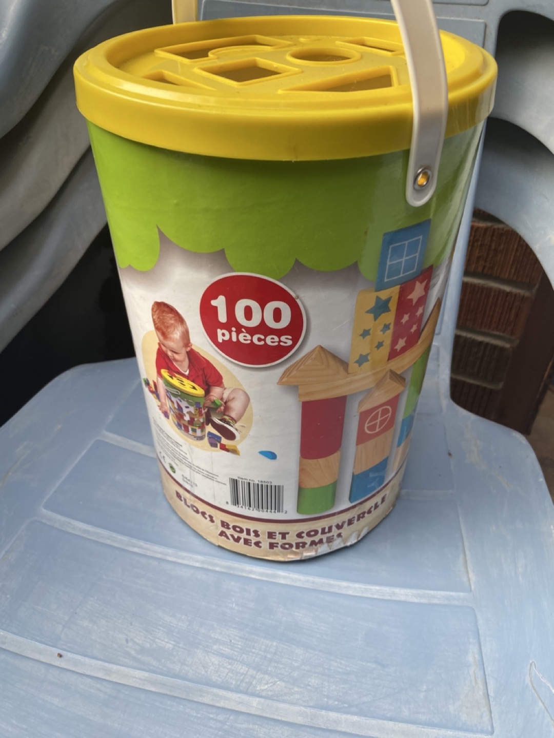 First Learning Wooden Blocks with Shape Sorting Lid - photo 2