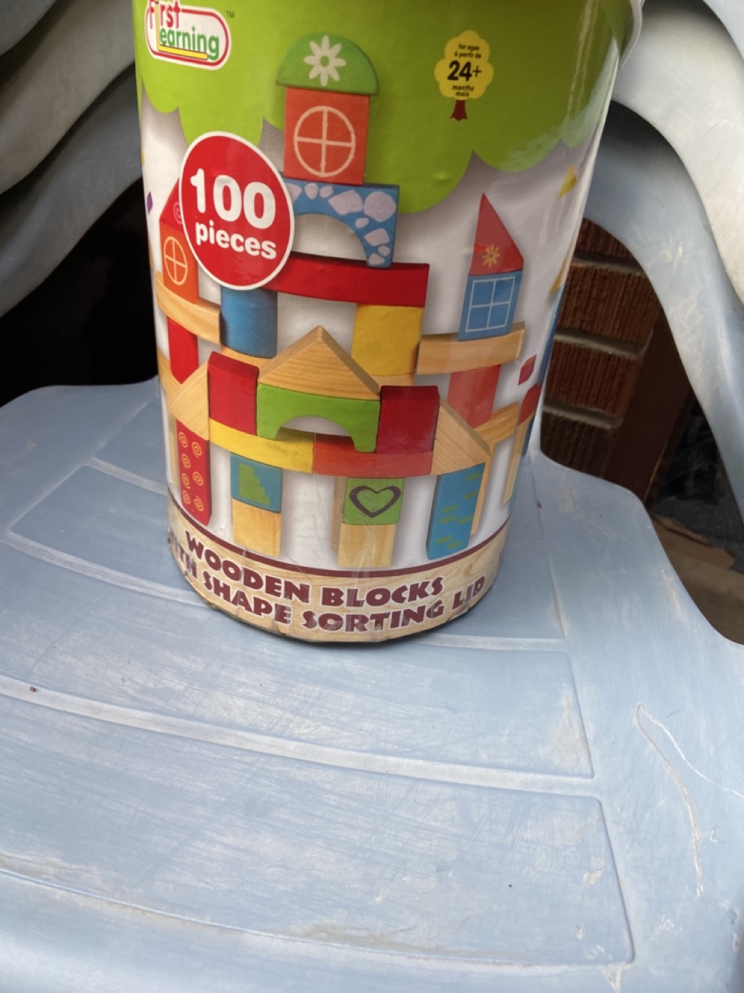 First Learning Wooden Blocks with Shape Sorting Lid - photo 3