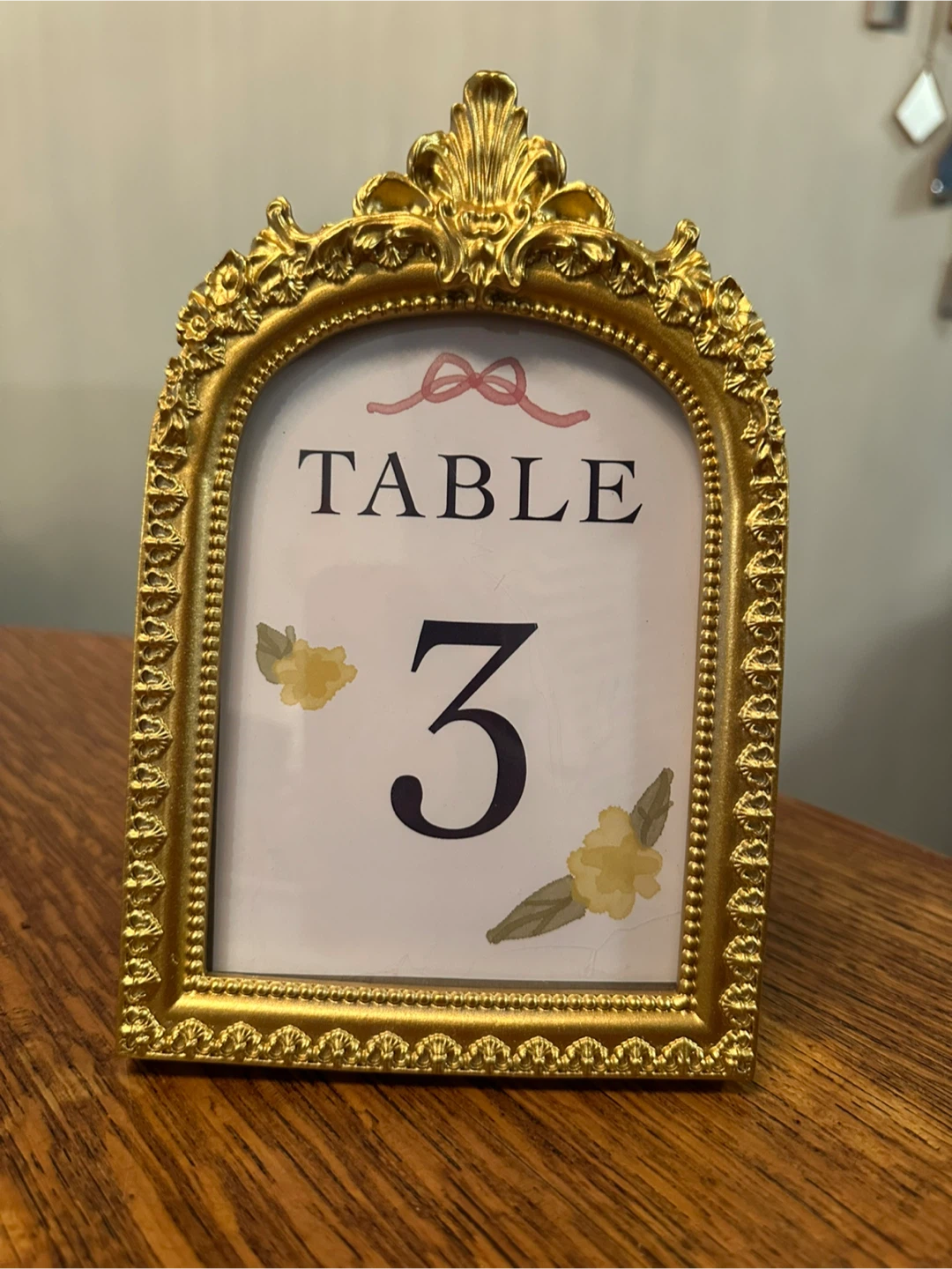 Gold Table Number Frames for Wedding - photo 2