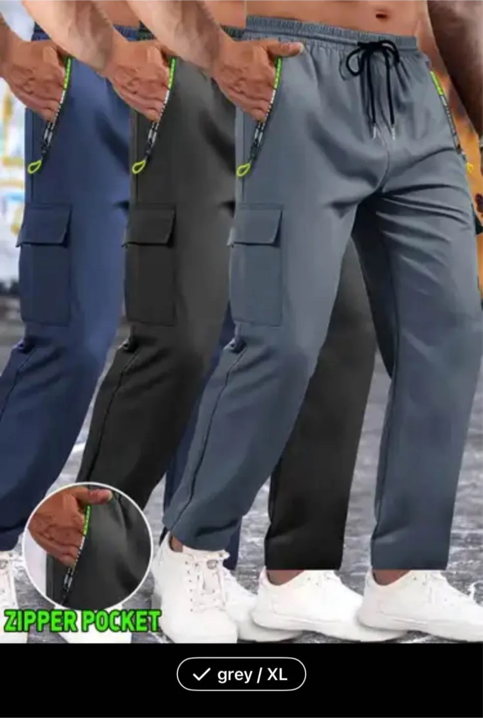 1pc Men's Fashion Solid Color Pants image indicator(5)