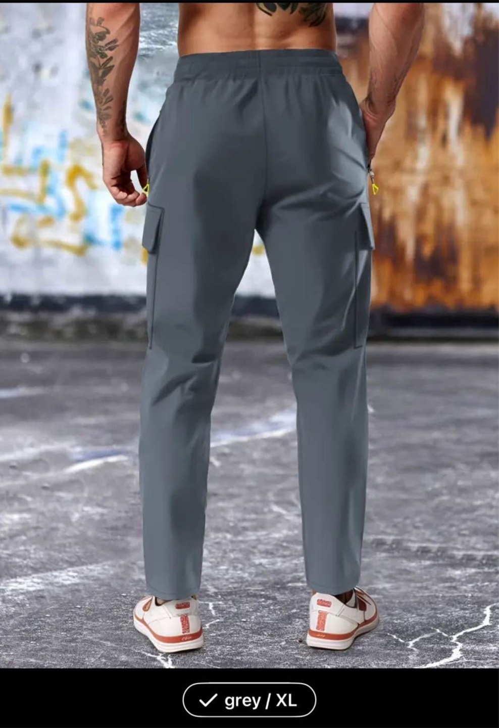 1pc Men's Fashion Solid Color Pants XL size