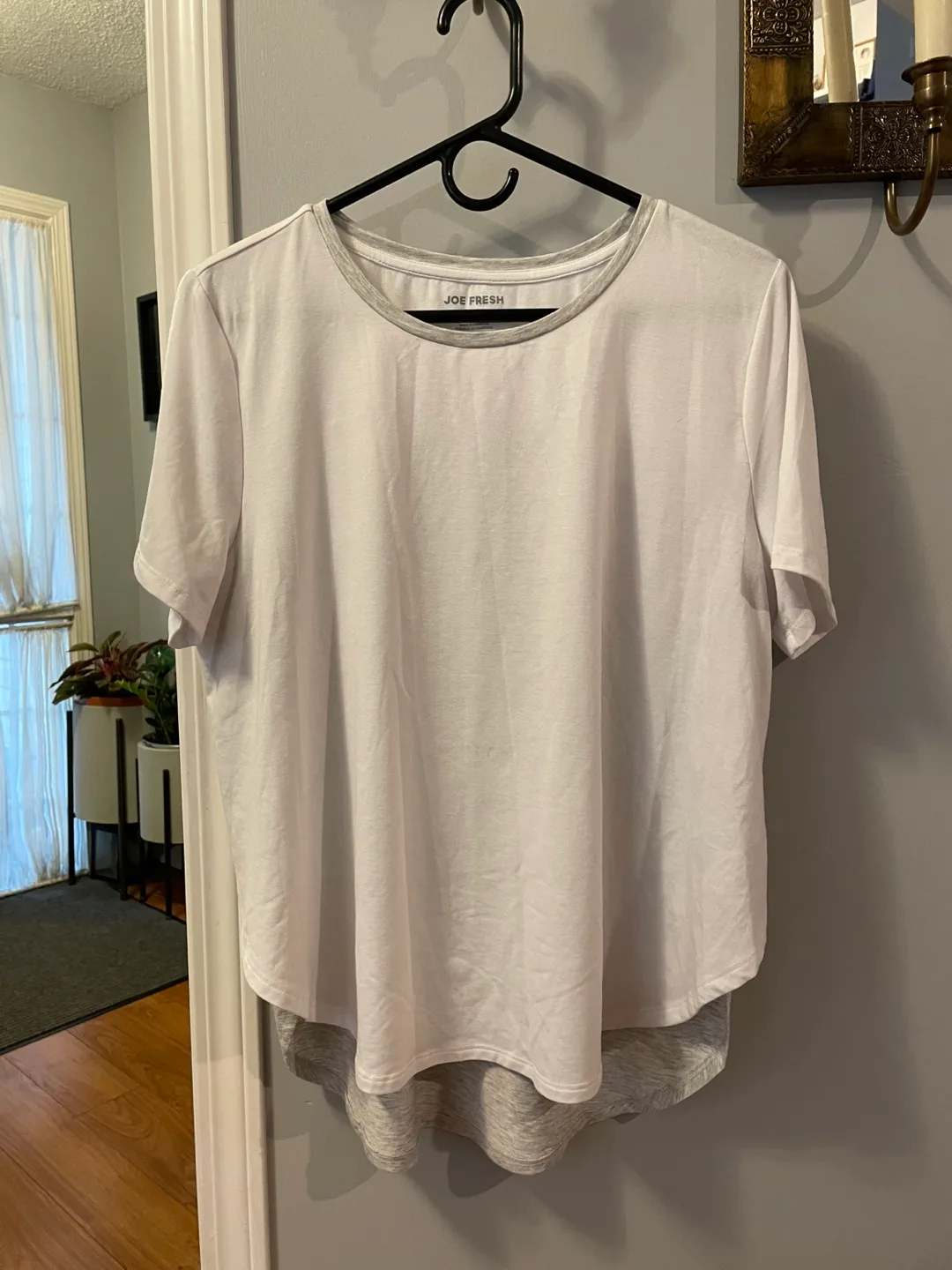 Joe Fresh Active White & Grey T-Shirt XL thumbnail